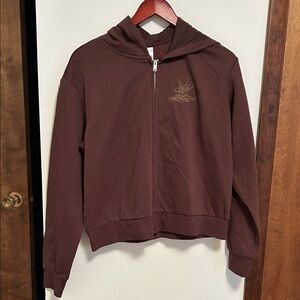 H&M Brown Zip-Up Hoodie